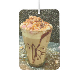 Kaffee mit Sahne und Marshmallow Autolufterfrischer