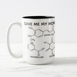Kaffee Molecules Morning Cup O' Chemicals Custom Zweifarbige Tasse