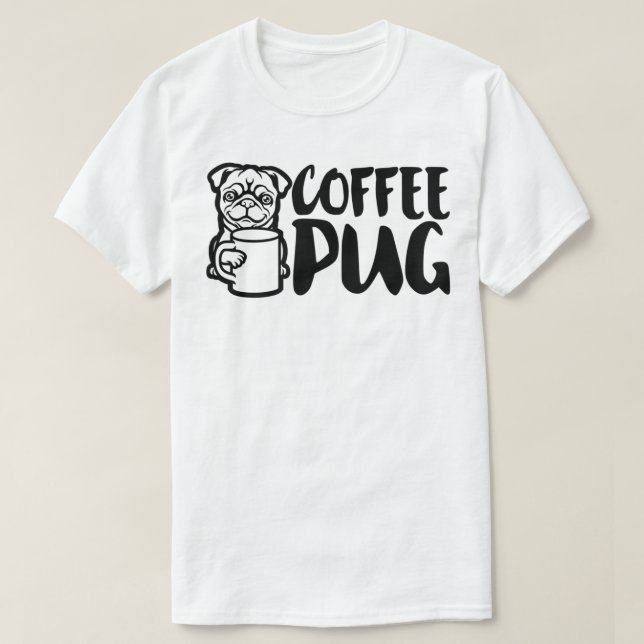 Kaffee Mops Hund ist Liebe, ich Liebe mein Mops Ba T-Shirt (Design vorne)