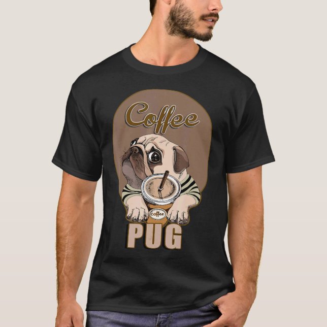 Kaffee Mops T-Shirt (Vorderseite)