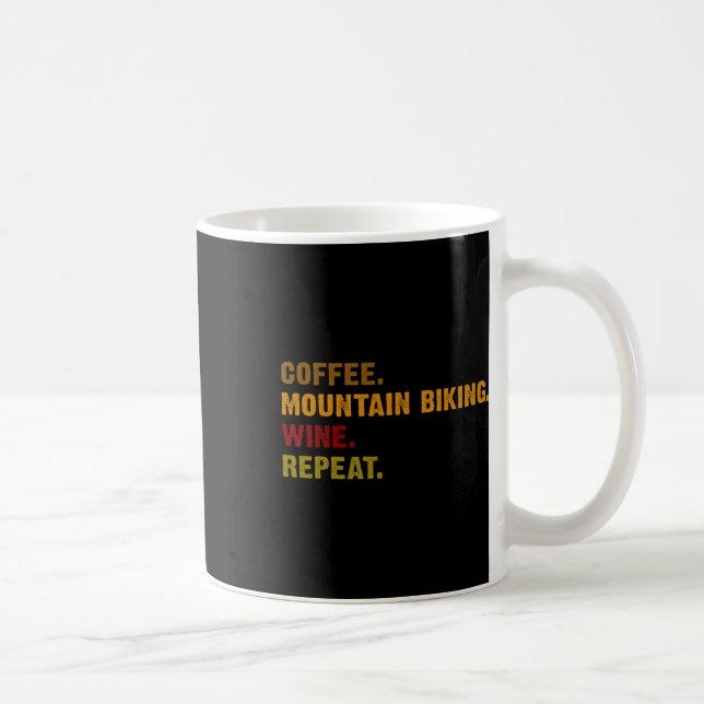 Kaffee Mountainbiken Wein Wiederholung  Kaffeetasse (Rechts)