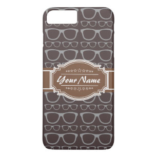 Kaffee Nerd Hipster Brille Personalisiert iPhone 8 Plus/7 Plus Hülle