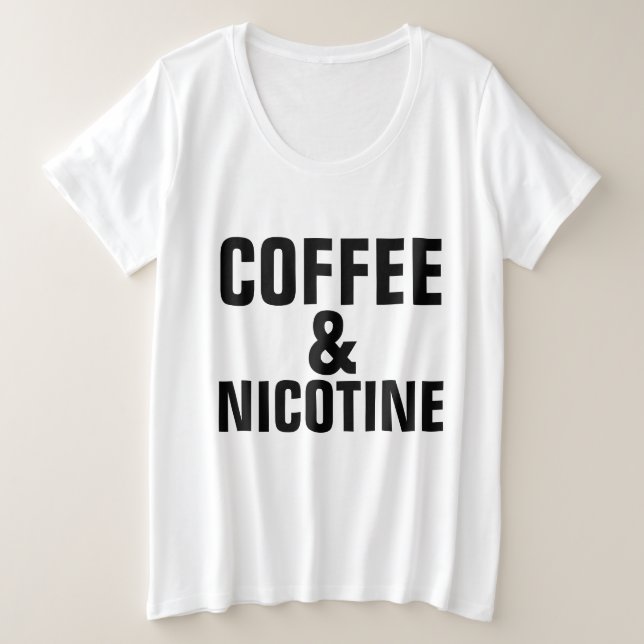 KAFFEE & NICOTINE T - Shirt (Design vorne)