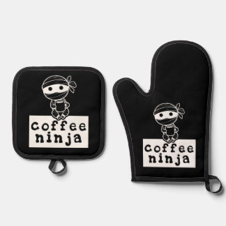Kaffee Ninja Ofenhandschuh & Topflappen-Set