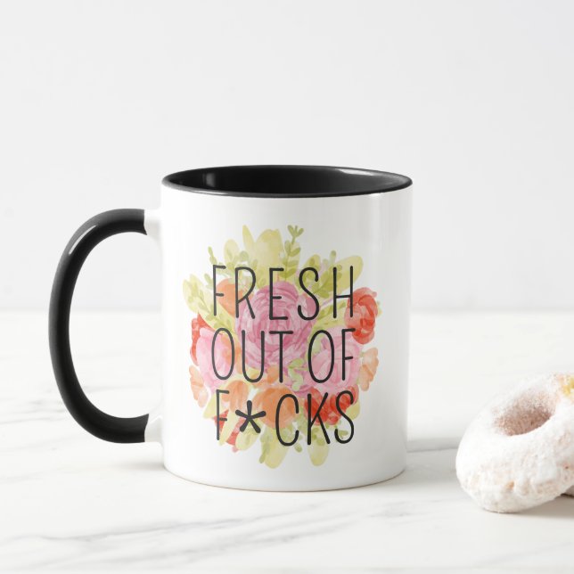 Kaffee oder Tee frisch aus F*cks Tasse (Mit Donut)