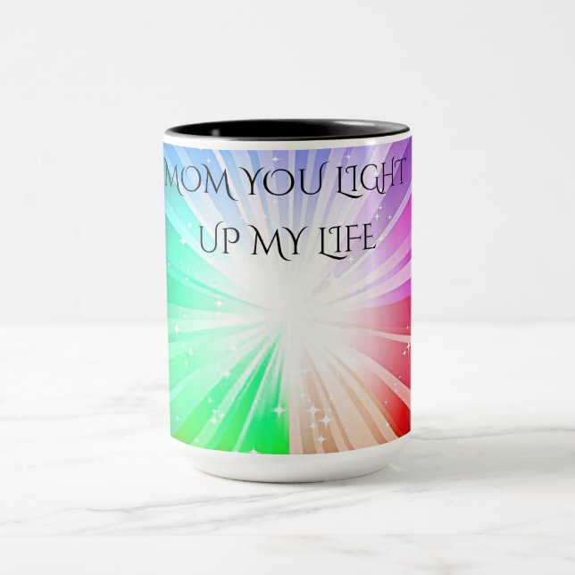 KAFFEE ODER TEE-TASSE "MAMA, DU LEUCHST MEIN LEBEN TASSE (Zentrum)