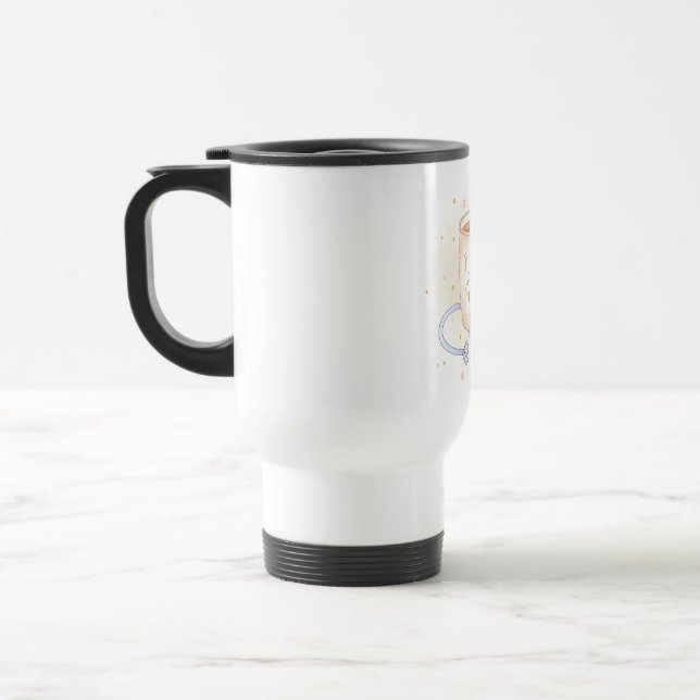 Kaffee, OP-Kleidung & Freundlichkeit  Reisebecher (Links)