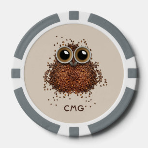 Kaffee Owl Poker-Chips für Monogramm Pokerchips