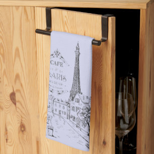 Kaffee Paris Küchenhandtuch Geschirrtuch