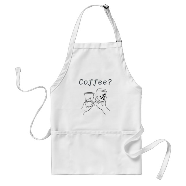 Kaffee Party Schürze - Zwei Cups Spaß (Vorne)