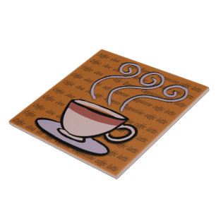 Kaffee - PastellTassen-Entwurf Fliese/Trivet Fliese