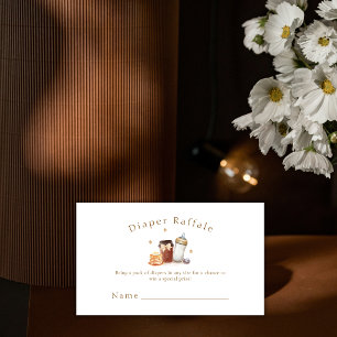 Kaffee-Pfannkuchen-Beruhigungssauger-Windel-Raffle Begleitkarte