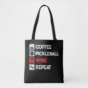 Kaffee Pickleball Wein Wiederholung Funny