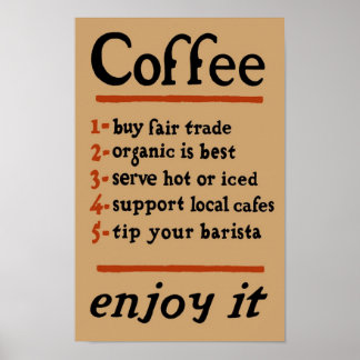 KAFFEE-Plakatdruck - Basierend auf dem populären L Poster