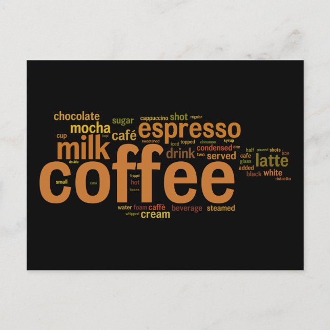 Kaffee Postkarte (Vorderseite)