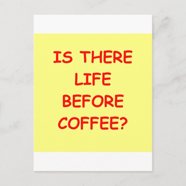 Kaffee Postkarte (Vorderseite)