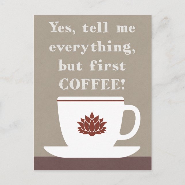 Kaffee Postkarte (Vorderseite)