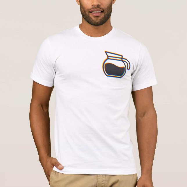 Kaffee Pot Glitch T-Shirt (Vorderseite)