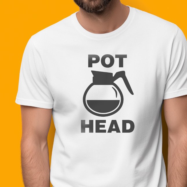 Kaffee Pot Head - einfach zeichnend T-Shirt (Von Creator hochgeladen)