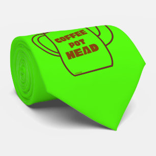 KAFFEE POT HEAD lustige Kaffee Pub Geschenk Idee Krawatte