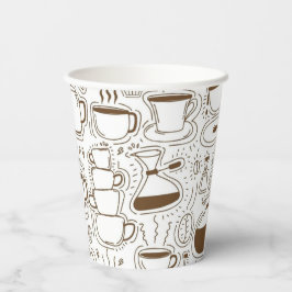 Kaffee Pot Party Cups | weiß Pappbecher