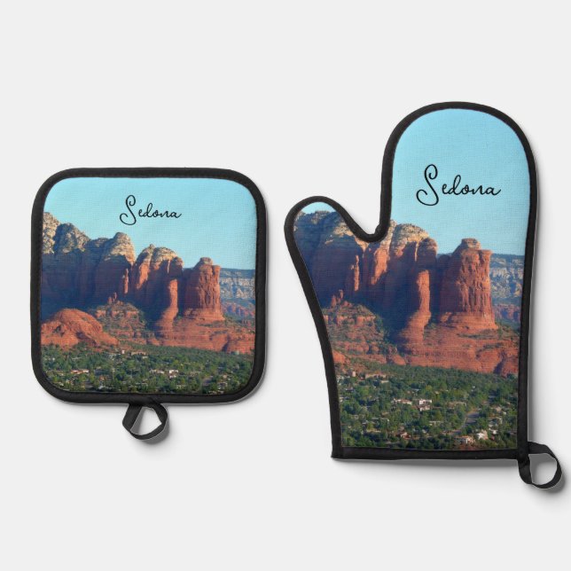 Kaffee Pot Rock I in Sedona Ofenhandschuh & Topflappen-Set (Vorderseite)