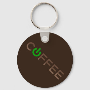 Kaffee Power (grün) Schlüsselanhänger