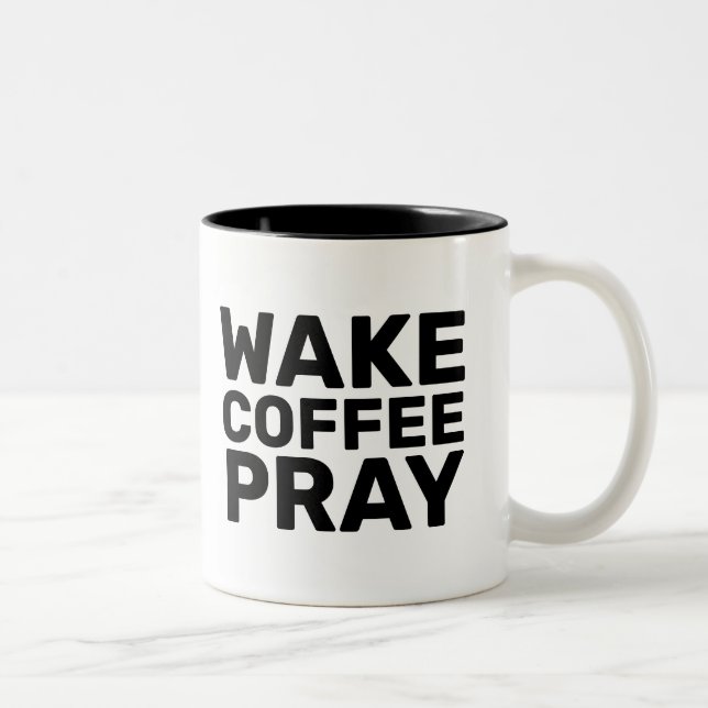 KAFFEE-PRAY-TASSE geweckt, CHRISTLICHE TASSE (Rechts)