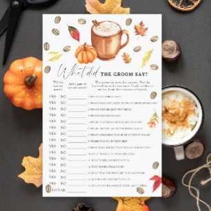 Kaffee & Pumpkin Bridal Was hat der Bräutigam gesa