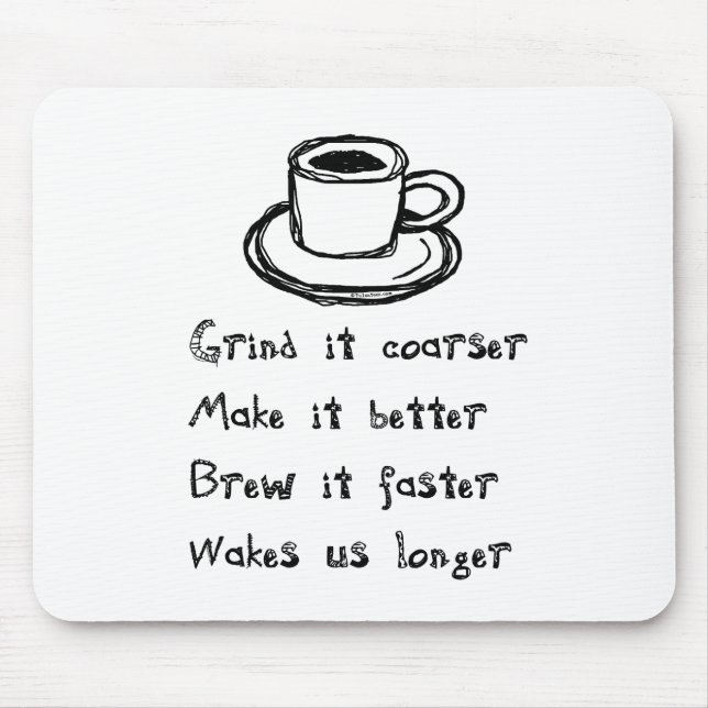 Kaffee Punk Mousepad (Vorne)