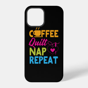 Kaffee-Quilt-Nap-Wiederholung-Quilting iPhone 12 Pro Hülle