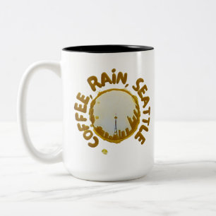 Kaffee Rain Seattle Zweifarbige Tasse