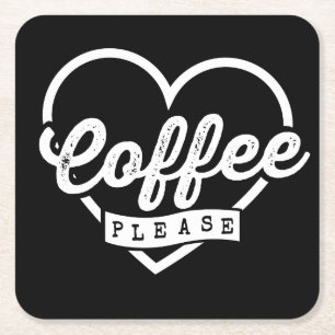 KAFFEE RECHTECKIGER PAPPUNTERSETZER