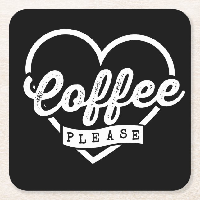 KAFFEE RECHTECKIGER PAPPUNTERSETZER (Vorderseite)