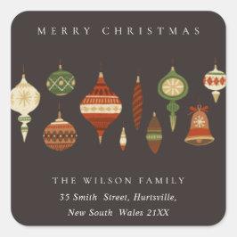 KAFFEE RED GREEN STAR SESSEL ORNAMENS ADRESSE QUADRATISCHER AUFKLEBER