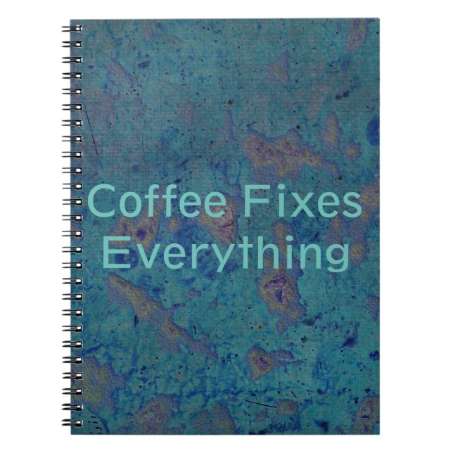 Kaffee repariert alles notizblock (Vorderseite)