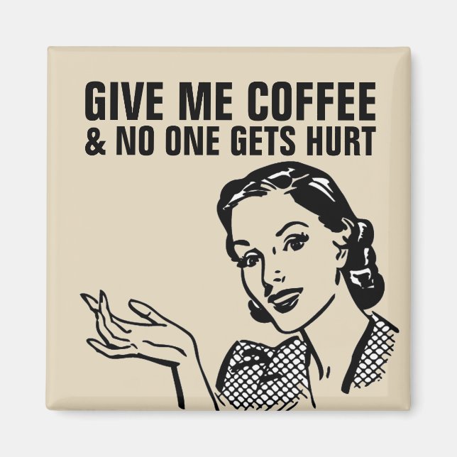 KAFFEE RETRO HOUSEWIFF MAGNETS MAGNET (Vorne)