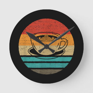 Kaffee Retro-Stil Vintage Runde Wanduhr