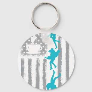 Kaffee-Ringen - Vintage-USA-amerikanische Flagge f Schlüsselanhänger