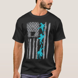Kaffee-Ringenkampf - Vintage-USA-amerikanische Fla T-Shirt