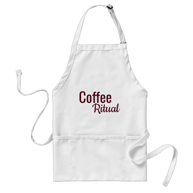 Kaffee-Ritual Burgund Typography-Schürze Schürze (Vorne)