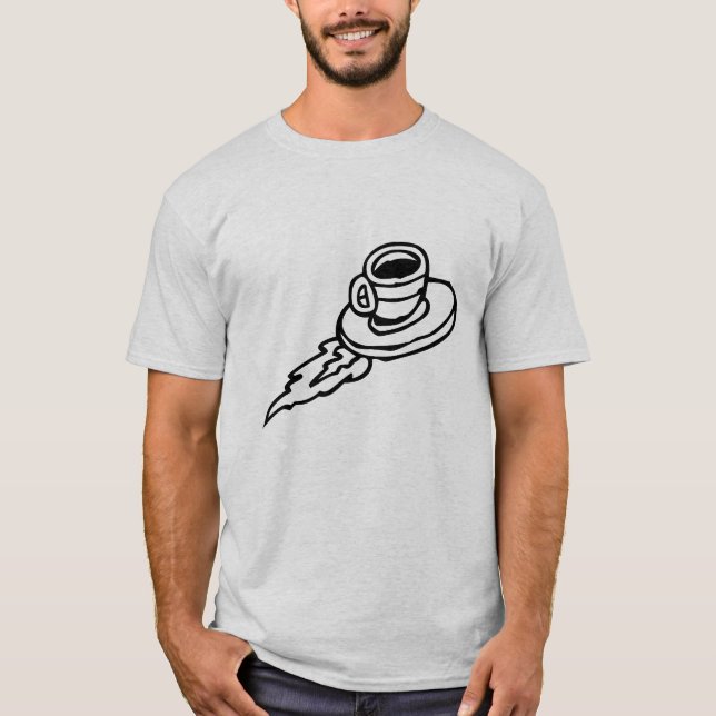 Kaffee Rocket T-Shirt (Vorderseite)