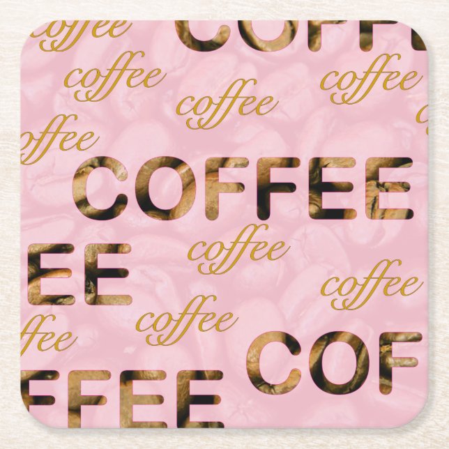 Kaffee Rosa Gold Rechteckiger Pappuntersetzer (Vorderseite)