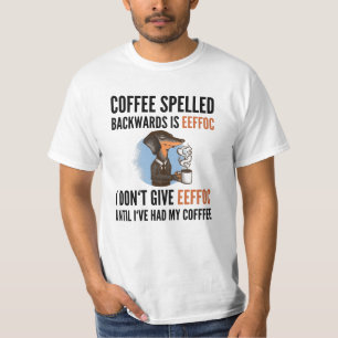 Kaffee rückwärts geschrieben ist Eeffoc - Hund T-Shirt