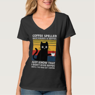Kaffee rückwärts geschrieben ist Eeffoc lustige sc T-Shirt