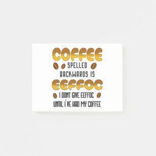 Kaffee rückwärts Kaffeeliebhaber Post-it Klebezettel