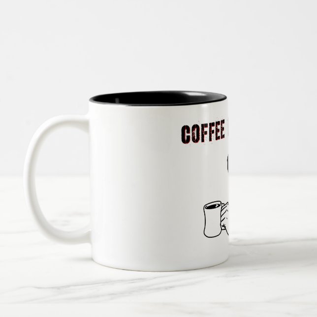 Kaffee ruft. zweifarbige tasse (Links)
