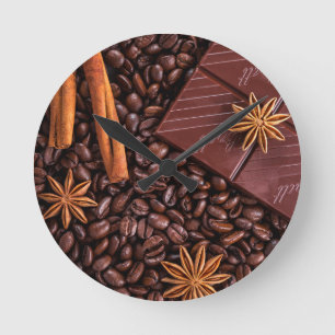 Kaffee Runde Wanduhr