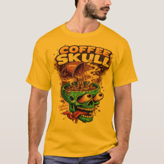 Kaffee-Schädel-T-Shirt T-Shirt