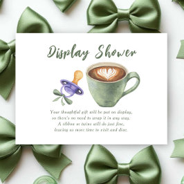 Kaffee-Schleifen-Sauger-Baby-Shower-Display-Dusche Begleitkarte